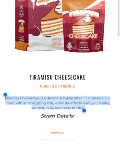TIRAMISU CHEESECAKE 3.5g (Munchies) HYBRID 38%THC 🔥🔥