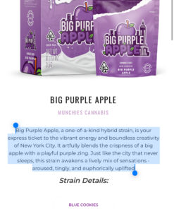 BIG PURPLE APPLE 3.5g (MUNCHIES) HYBRID 36%THC 🔥🔥🔥
