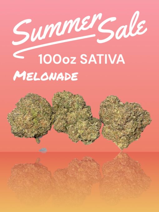 MELONADE28gOZ ON SALE $100 Oz SATIVA26%THC