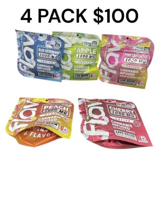 FLAV 1000MG LIVE RESIN CANNABIS INFUSED  RINGS ONLY  4PACKS$100 🔥🏝️LABOR DAY SALE🏝️🔥
