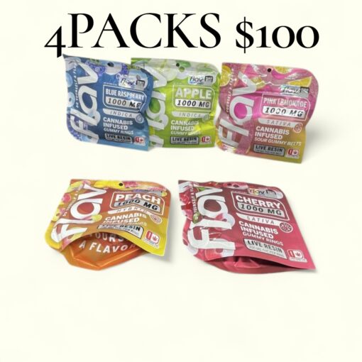FLAV 1000MG LIVE RESIN CANNABIS INFUSED  RINGS ONLY  4PACKS$100 🔥🏝️LABOR DAY SALE🏝️🔥
