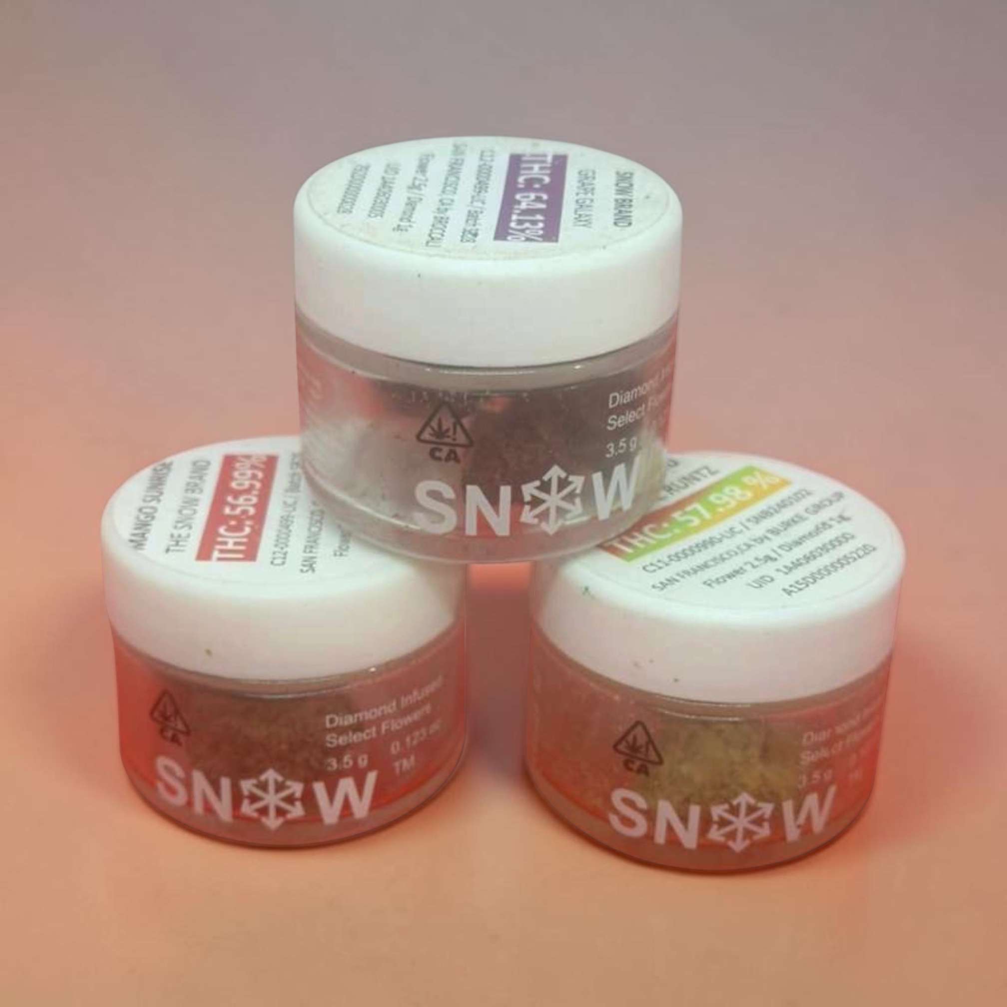 SNOW DIAMOND INFUSED DESIGNER FLOWER 56% – 64% THC ON SALE SNOW DIAMOND INFUSED DESIGNER FLOWER 56% – 64% THC ON SALE