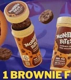 MONSTER BITES BY LOUD 🔥🔥 500mg   MINI BROWNIES on SALE