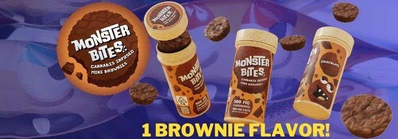 MONSTER BITES BY LOUD 🔥🔥 500mg MINI BROWNIES on SALE MONSTER BITES BY LOUD 🔥🔥 500mg MINI BROWNIES on SALE