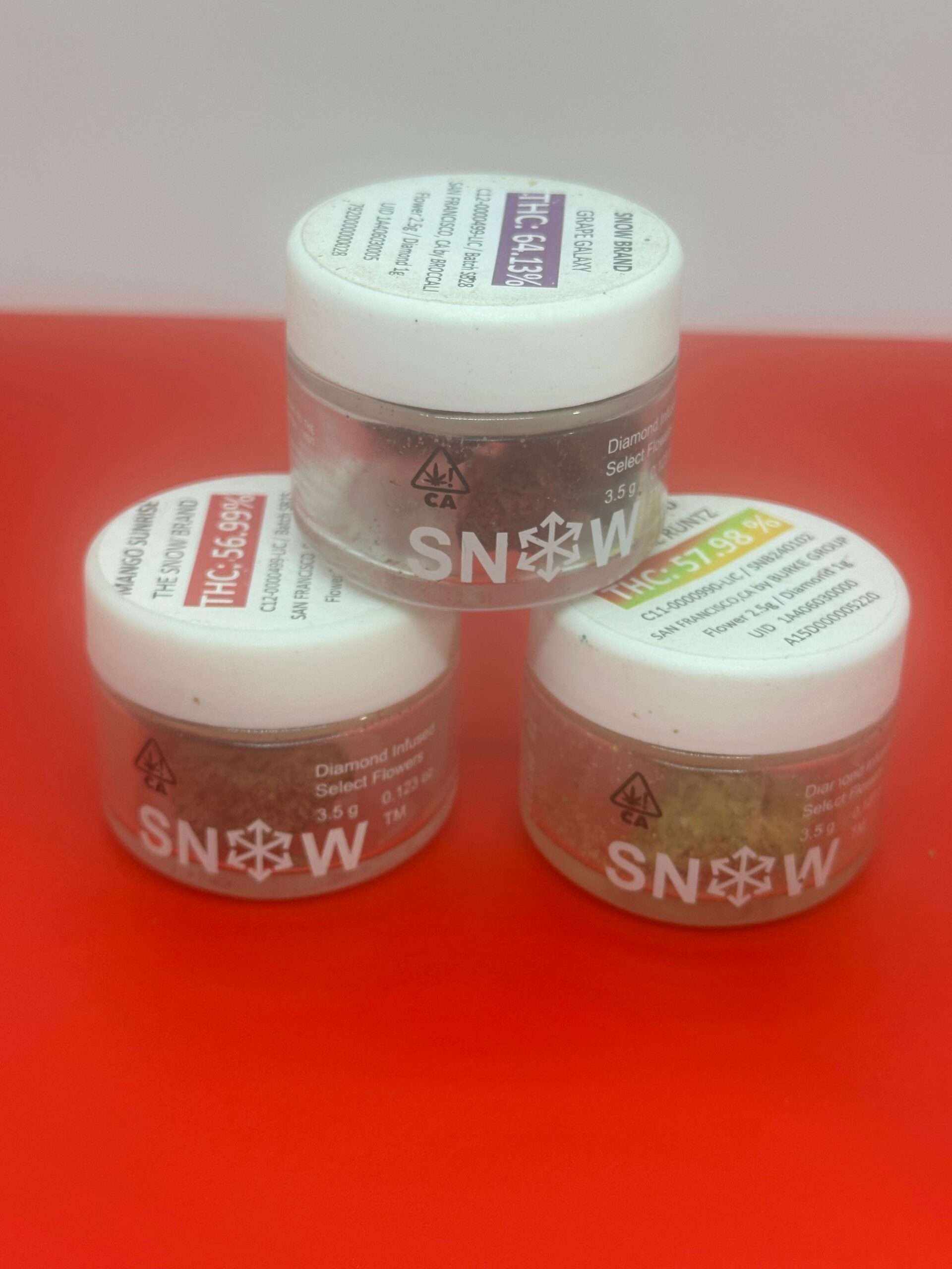 SNOW DIAMOND INFUSED DESIGNER FLOWER 56% – 64% THC ON SALE SNOW DIAMOND INFUSED DESIGNER FLOWER 56% – 64% THC ON SALE